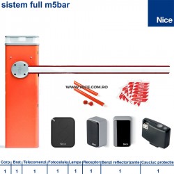Sistem Full Bariera Automata Acces Parcare 5m Nice M5Bar